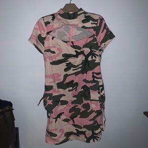 FashionNova Pink Camo Dress